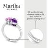 Martha Stewart 2 Carat Two Stone Gemstone Ring For Women in Sterling Silver, Gemstone Jewelry For Women(Option 1)