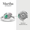 Martha Stewart 2 Carat Two Stone Gemstone Ring For Women in Sterling Silver, Gemstone Jewelry For Women(Option 2)