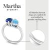 Martha Stewart 2 Carat Two Stone Gemstone Ring For Women in Sterling Silver, Gemstone Jewelry For Women(Option 5)