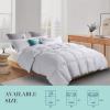 Martha Stewart 240 Thread Count White Goose Down and Feather Comforter – All Season Warmth Duvet Insert with Corner Tabs Made in USA – King Size(King)