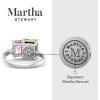Martha Stewart 3 1/4 Carat Two Stone Gemstone Ring For Women in Sterling Silver, Gemstone Jewelry For Women(Option 1)