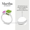 Martha Stewart 3 1/4 Carat Two Stone Gemstone Ring For Women in Sterling Silver, Gemstone Jewelry For Women(Option 1)