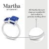 Martha Stewart 3 1/4 Carat Two Stone Gemstone Ring For Women in Sterling Silver, Gemstone Jewelry For Women(Option 10)