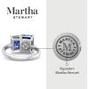 Martha Stewart 3 1/4 Carat Two Stone Gemstone Ring For Women in Sterling Silver, Gemstone Jewelry For Women(Option 10)