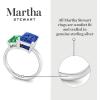 Martha Stewart 3 1/4 Carat Two Stone Gemstone Ring For Women in Sterling Silver, Gemstone Jewelry For Women(Option 2)
