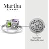 Martha Stewart 3 1/4 Carat Two Stone Gemstone Ring For Women in Sterling Silver, Gemstone Jewelry For Women(Option 4)