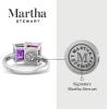 Martha Stewart 3 1/4 Carat Two Stone Gemstone Ring For Women in Sterling Silver, Gemstone Jewelry For Women(Option 6)