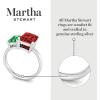 Martha Stewart 3 1/4 Carat Two Stone Gemstone Ring For Women in Sterling Silver, Gemstone Jewelry For Women(Option 7)