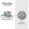 Martha Stewart 3 1/4 Carat Two Stone Gemstone Ring For Women in Sterling Silver, Gemstone Jewelry For Women(Option 7)