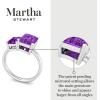 Martha Stewart 3 1/4 Carat Two Stone Gemstone Ring For Women in Sterling Silver, Gemstone Jewelry For Women(Option 8)