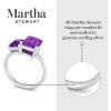 Martha Stewart 3 1/4 Carat Two Stone Gemstone Ring For Women in Sterling Silver, Gemstone Jewelry For Women(Option 8)