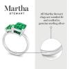 Martha Stewart 3 1/4 Carat Two Stone Gemstone Ring For Women in Sterling Silver, Gemstone Jewelry For Women(Option 9)