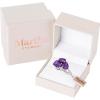 Martha Stewart 3 3/4 Carat Three Stone Gemstone Ring for Women in Sterling Silver, Gemstone Jewelry For Women(Option 1)