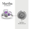 Martha Stewart 3 3/4 Carat Three Stone Gemstone Ring for Women in Sterling Silver, Gemstone Jewelry For Women(Option 1)