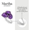 Martha Stewart 3 3/4 Carat Three Stone Gemstone Ring for Women in Sterling Silver, Gemstone Jewelry For Women(Option 1)