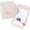 Martha Stewart 3 3/4 Carat Three Stone Gemstone Ring for Women in Sterling Silver, Gemstone Jewelry For Women(Option 2)