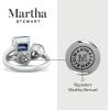 Martha Stewart 3 3/4 Carat Three Stone Gemstone Ring for Women in Sterling Silver, Gemstone Jewelry For Women(Option 3)