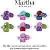 Martha Stewart 3 3/4 Carat Three Stone Gemstone Ring for Women in Sterling Silver, Gemstone Jewelry For Women(Option 4)