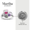 Martha Stewart 3 3/4 Carat Three Stone Gemstone Ring for Women in Sterling Silver, Gemstone Jewelry For Women(Option 5)
