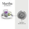 Martha Stewart 3 3/4 Carat Three Stone Gemstone Ring for Women in Sterling Silver, Gemstone Jewelry For Women(Option 6)