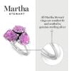 Martha Stewart 3 3/4 Carat Three Stone Gemstone Ring for Women in Sterling Silver, Gemstone Jewelry For Women(Option 7)