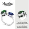 Martha Stewart 3 3/4 Carat Two Stone Gemstone Ring For Women in Sterling Silver, Gemstone Jewelry For Women(Option 10)