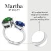 Martha Stewart 3 3/4 Carat Two Stone Gemstone Ring For Women in Sterling Silver, Gemstone Jewelry For Women(Option 10)