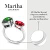 Martha Stewart 3 3/4 Carat Two Stone Gemstone Ring For Women in Sterling Silver, Gemstone Jewelry For Women(Option 2)