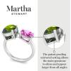 Martha Stewart 3 3/4 Carat Two Stone Gemstone Ring For Women in Sterling Silver, Gemstone Jewelry For Women(Option 3)
