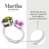 Martha Stewart 3 3/4 Carat Two Stone Gemstone Ring For Women in Sterling Silver, Gemstone Jewelry For Women(Option 3)