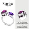 Martha Stewart 3 3/4 Carat Two Stone Gemstone Ring For Women in Sterling Silver, Gemstone Jewelry For Women(Option 4)