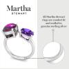 Martha Stewart 3 3/4 Carat Two Stone Gemstone Ring For Women in Sterling Silver, Gemstone Jewelry For Women(Option 4)