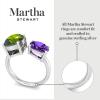 Martha Stewart 3 3/4 Carat Two Stone Gemstone Ring For Women in Sterling Silver, Gemstone Jewelry For Women(Option 6)