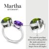 Martha Stewart 3 3/4 Carat Two Stone Gemstone Ring For Women in Sterling Silver, Gemstone Jewelry For Women(Option 6)