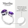 Martha Stewart 3 3/4 Carat Two Stone Gemstone Ring For Women in Sterling Silver, Gemstone Jewelry For Women(Option 7)