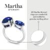 Martha Stewart 3 3/4 Carat Two Stone Gemstone Ring For Women in Sterling Silver, Gemstone Jewelry For Women(Option 8)