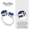 Martha Stewart 3 3/4 Carat Two Stone Gemstone Ring For Women in Sterling Silver, Gemstone Jewelry For Women(Option 8)