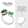 Martha Stewart 3 3/4 Carat Two Stone Gemstone Ring For Women in Sterling Silver, Gemstone Jewelry For Women(Option 9)