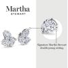 Martha Stewart 3 Carat Lab Grown Diamond Cluster Stud Earrings, Marquise, Round, Oval Shapes in 14K Gold(yellow-gold)