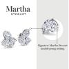 Martha Stewart 3 Carat Lab Grown Diamond Cluster Stud Earrings, Pear, Round, Oval Shapes in 14K Gold(white-gold)