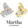Martha Stewart 3 Carat Lab Grown Diamond Cluster Stud Earrings, Pear Shapes in 14K Gold(yellow-gold)