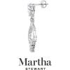 Martha Stewart 3 Carat Lab Grown Diamond Drop Earrings In 14 Karat Gold, Lab Grown Diamond Earrings(white-gold)