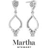 Martha Stewart 3 Carat Lab Grown Diamond Drop Earrings In 14 Karat Gold, Lab Grown Diamond Earrings(white-gold)