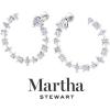 Martha Stewart 3 Carat Lab Grown Diamond Hoop Earrings, 14 Karat Gold Diamond Hoop Earrings for Women Fancy(white-gold)