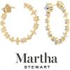 Martha Stewart 3 Carat Lab Grown Diamond Hoop Earrings, 14 Karat Gold Diamond Hoop Earrings for Women Fancy(yellow-gold)