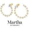 Martha Stewart 3 Carat Lab Grown Diamond Hoop Earrings, 14 Karat Gold Diamond Hoop Earrings for Women Fancy(yellow-gold)