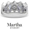 Martha Stewart 3 Carat Lab Grown Diamond Ring, Five Stone Diamond Engagement Ring in 14 Karat Gold(white-gold)