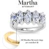 Martha Stewart 3 Carat Lab Grown Diamond Ring, Five Stone Diamond Engagement Ring in 14 Karat Gold(white-gold)