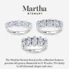 Martha Stewart 3 Carat Lab Grown Diamond Ring, Five Stone Diamond Engagement Ring in 14 Karat Gold(white-gold)