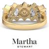 Martha Stewart 3 Carat Lab Grown Diamond Ring, Five Stone Diamond Engagement Ring in 14 Karat Gold(yellow-gold)
